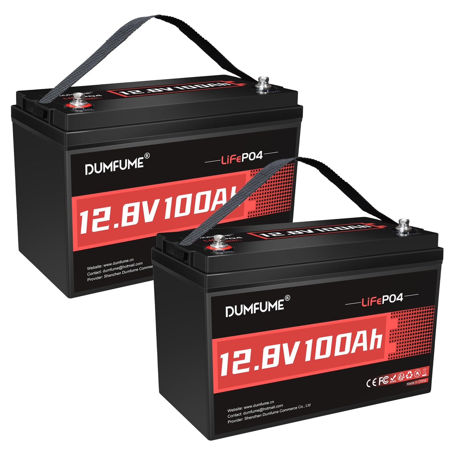 24V 100Ah Lithium LiFePO4 Battery Built-in 100A BMS Up to 15000 Cycles