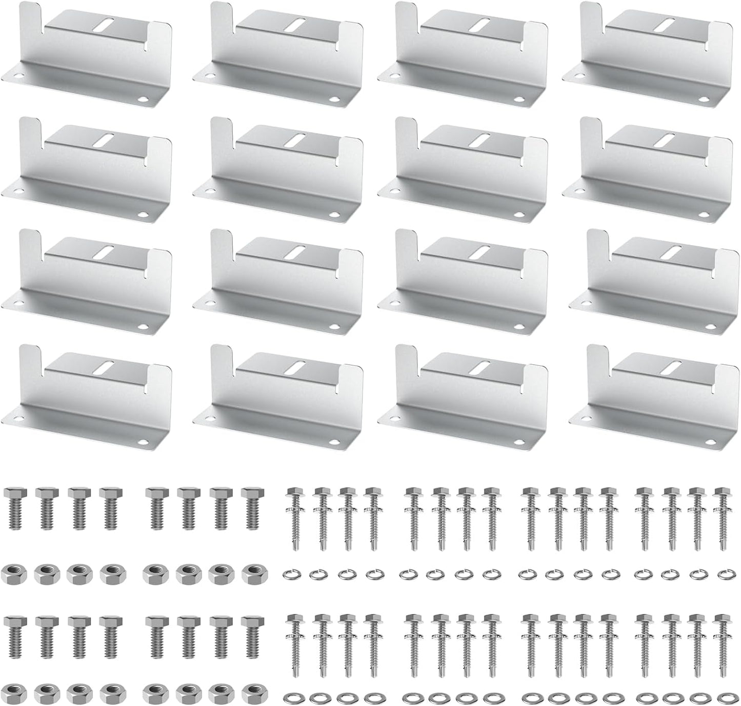 Solar Panel Mounting Z Brackets for RVs, Boats, Yachts (4Sets)