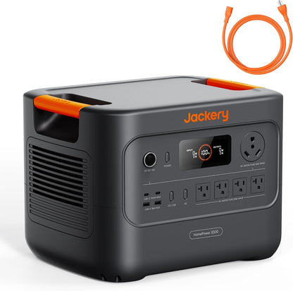 Jackery HomePower 3000 Portable Battery Backup with AC Cable, 3072Wh