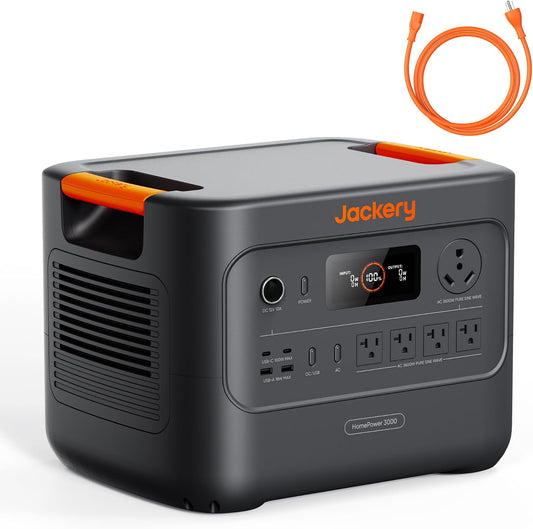 Jackery HomePower 3000 Portable Battery Backup with AC Cable, 3072Wh