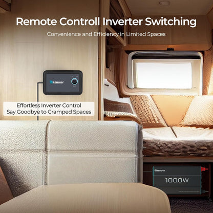 Renogy 1000W Pure Sine Wave Inverter 12V to 110V Over 90% Efficiency