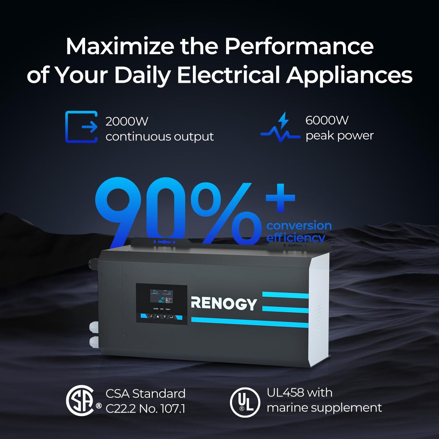 Renogy 48V 3500W Hybrid Inverter with 150V 80A MPPT Charge Controller