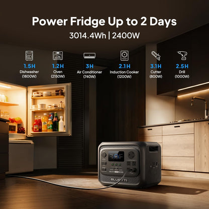 BLUETTI Elite 300 Portable Power Station with AC Cable 3014.4Wh 2400W LFP