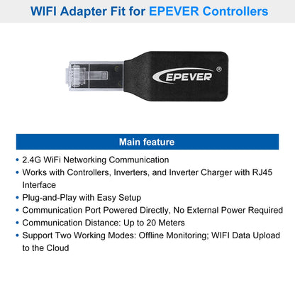 EPEVER MPPT Solar Charge Controller 40A Kit Tracer4210AN-G3 + MT52 + RTS