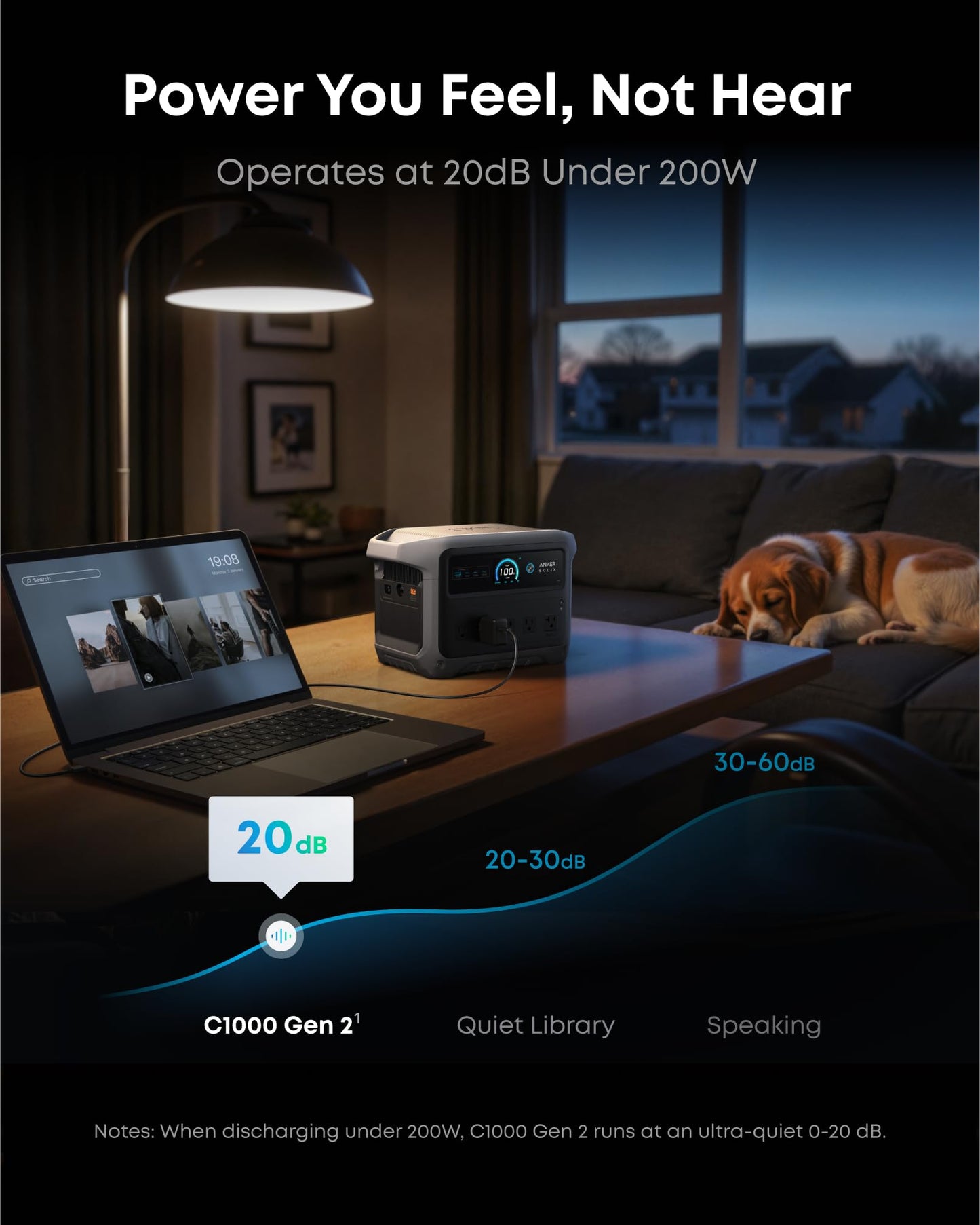 Anker SOLIX C1000 Gen 2 Portable Power Station, 1,024Wh, 2,000W, Camping