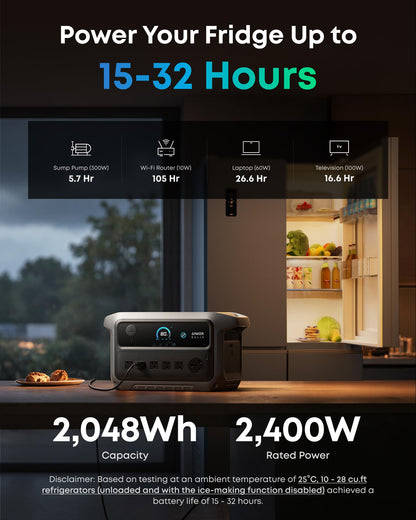 Anker SOLIX C2000 Gen 2 Portable Power Station and Expansion Battery