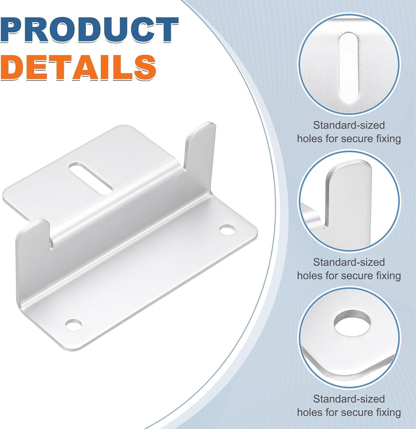 MECCANIXITY 1 Set Aluminum Solar Panel Mounting Brackets, Solar Panel Z Bracket Mounting Kit, Z Bracket Set with Screws for RV Roof Cabin Factory Installation, White
