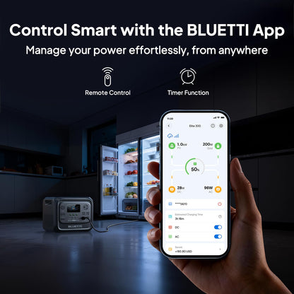 BLUETTI Elite 300 Portable Power Station with AC Cable 3014.4Wh 2400W LFP