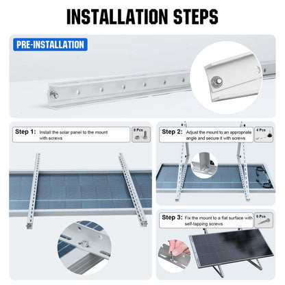 ECO-WORTHY 2 Sets 45inch Adjustable Solar Panel Tilt Mounting Bracket