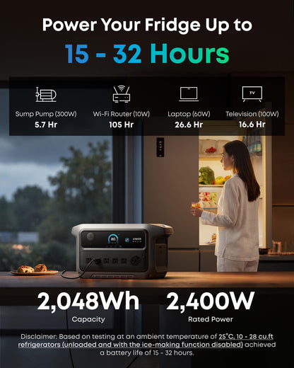 Anker SOLIX C2000 Gen 2 Portable Power Station and Expansion Battery