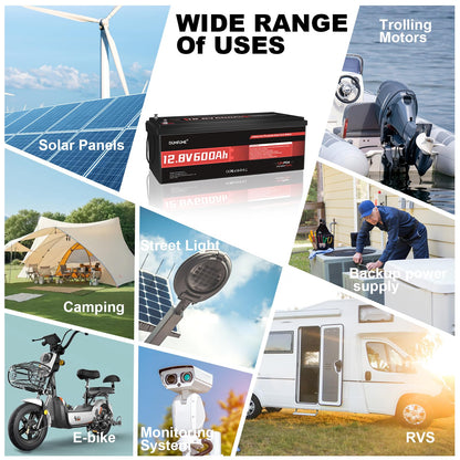 24V 100Ah Lithium LiFePO4 Battery Built-in 100A BMS Up to 15000 Cycles