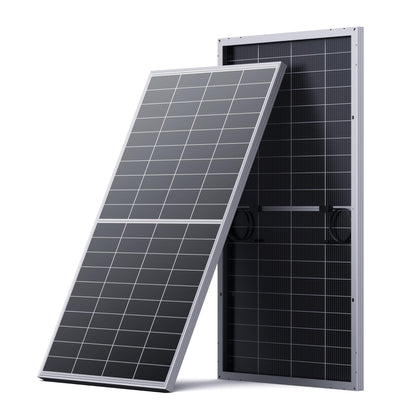 N-Type 16BB 400W Bifacial Solar Panel, 2Pcs 200 Watt Solar Panel 12V, 25% High Efficiency, Dual-module Parallel Anti-Shade Design, for RV Van Marine Home Rooftop Off-Grid Systems (2 Pack 200W)