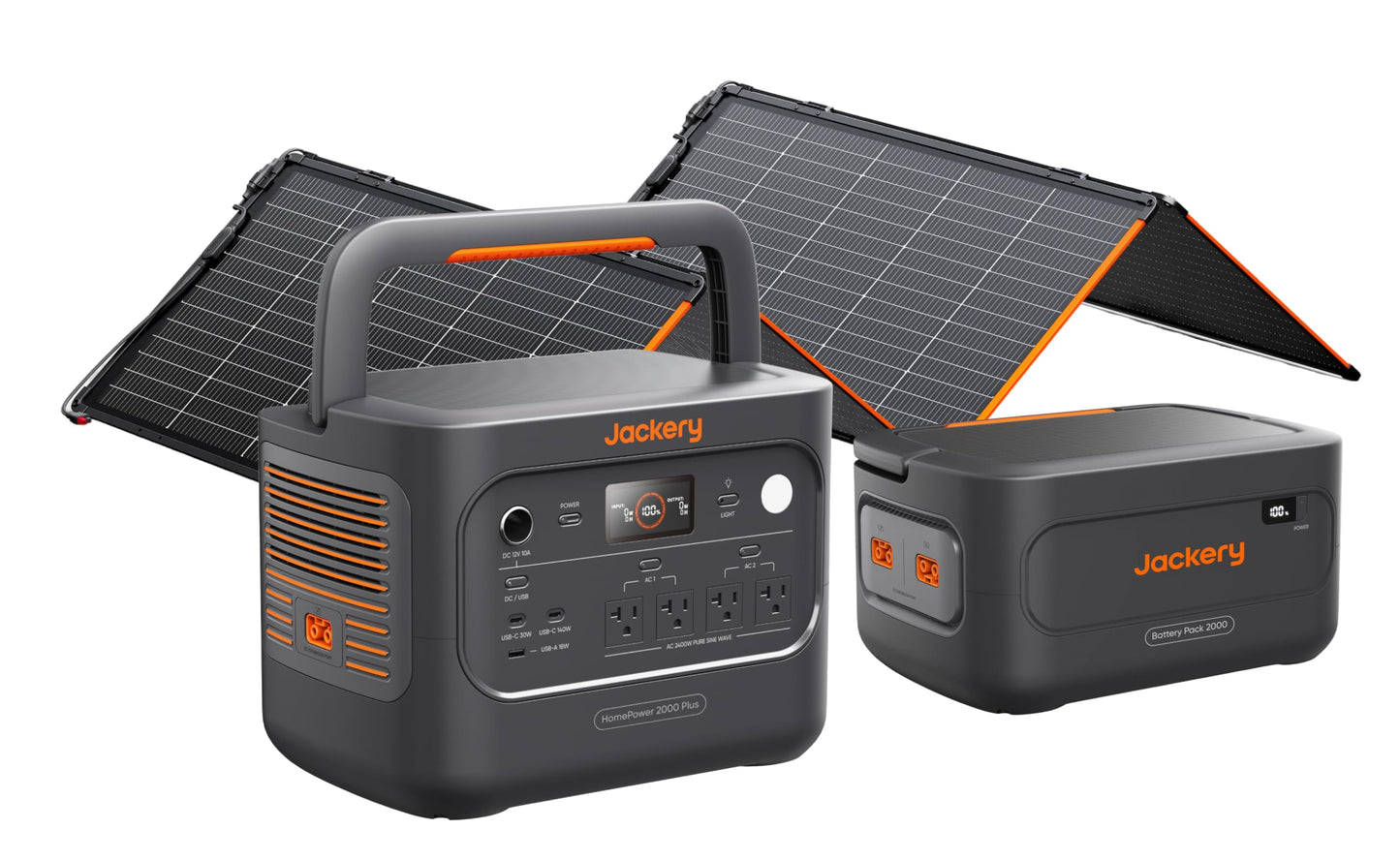 Jackery Explorer 2000 v2 LFP Power Station with AC Cable, 2042Wh