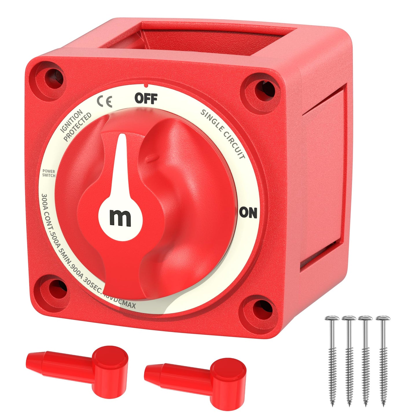 Joinfworld Battery Disconnect Switch 12V-48V Waterproof Marine Battery Cut Off Switch Master for Car Boat RV ATV UTV Vehicles