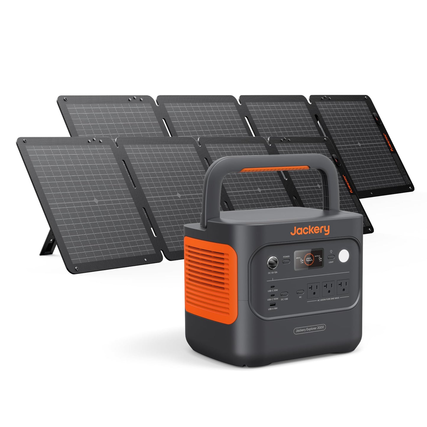 Jackery Explorer 2000 v2 LFP Power Station with AC Cable, 2042Wh
