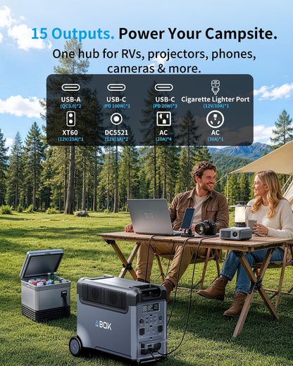 ABOK Ark3600 Portable Power Station 3600W, 3840Wh LiFePO4 Battery