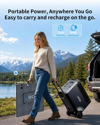ABOK Ark3600 Portable Power Station 3600W, 3840Wh LiFePO4 Battery