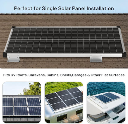 Solar Panel Mounting Z Brackets for RVs, Boats, Yachts (4Sets)