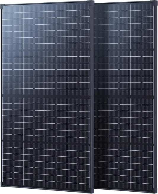 430W Anti-Shading Bifacial Solar Panel,Callsun 2PCS 215 Watt N-Type 16BB Monocrystalline PV Module, Over 25% High Efficiency,Ideal for 12V/24V System,RV,Marine,Power Station,Off-Grid